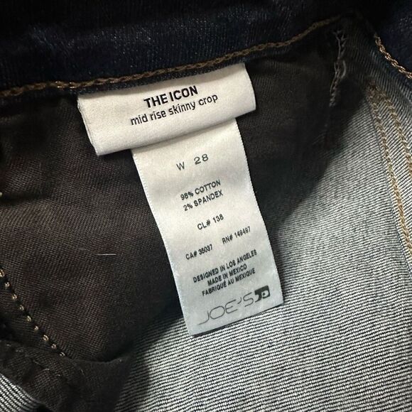 Joe’s The Icon Mid Rise Skinny Crop Wavelength Denim Jeans | Size 28 - Picture 9 of 10